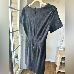 Business casual grey and black plaid dress, size 2, BANANA REPUBLIC